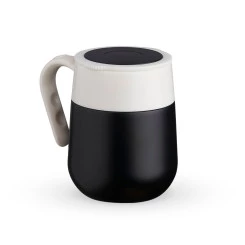 Caneca Térmica Inox 500ml Preta com Display LED