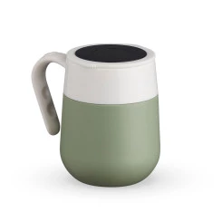 Caneca Térmica Inox 500ml Verde Claro com Display LED