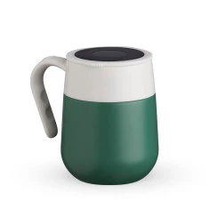 Caneca Térmica Inox 500ml Verde Escuro com Display LED
