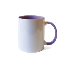 CANECA RETA BICOLOR LILAS 325 ML SUBLIMAÇÃO