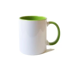 CANECA RETA BICOLOR VERDE 325 ML SUBLIMAÇÃO
