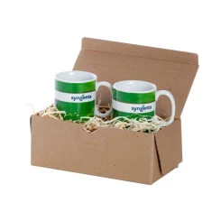 KIT 2 CANECAS RETA TUNISIA 300 ML COM CAIXA KRAFT