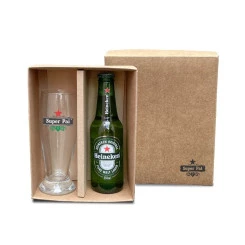 KIT 1 COPO MUNICH 300ML E 1 CERVEJA  250ML COM CAIXA KRAFT
